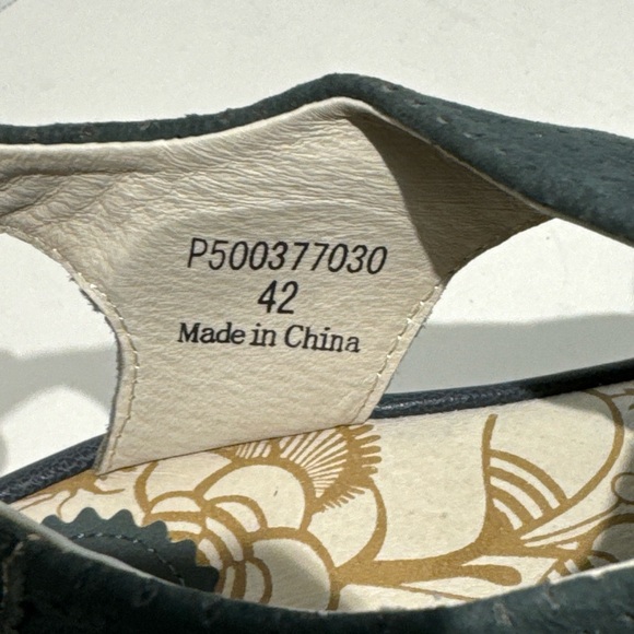 Fly London Lace Up Wedge Blue Perforated Leather Sandals EUR 42 New With Tags - Picture 4 of 13